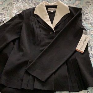 NWT S12 Black and cream career pant suit